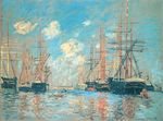 Клод Моне Море, порт в Амстердаме 1874г